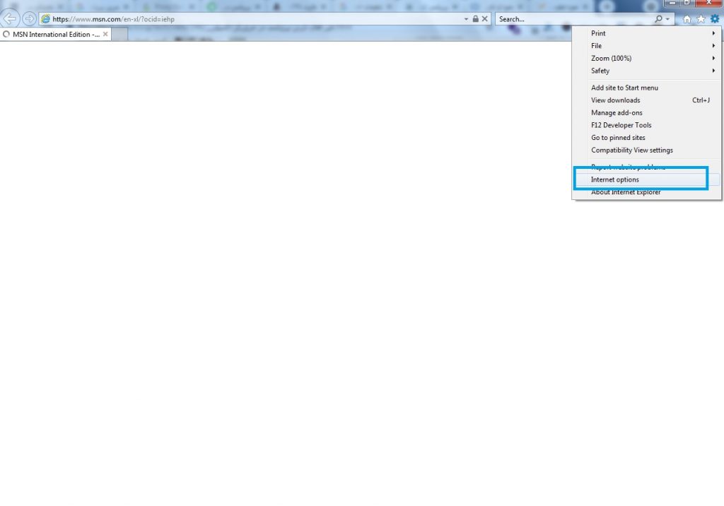 تنظیمات proxy server در مرورگر Internet Explorer