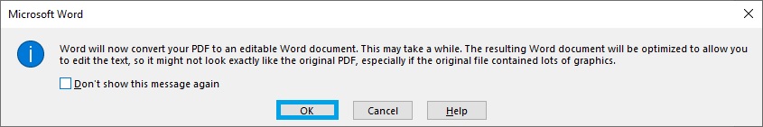 ویرایش فایل PDF با نرم افزار Word